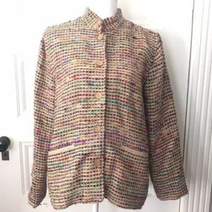 The Territory Ahead Brown Recycled Silk and Cotton Jacket